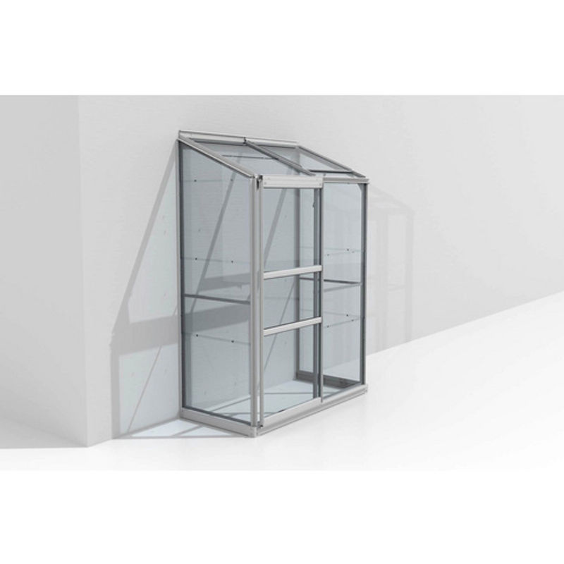 Vitavia Anlehn-Gewächshaus Styx 900 in Silber mit ESG-Glas und Aluminiumrahmen, B/H/T: 130,6 x 182,3 x 68,8 cm - Bild 2