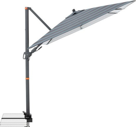 Doppler Pendelschirm MyZone in Blau-Grau mit Dreh- und Neigungsfunktion, B/T: 210 x 210 cm - Bild 1