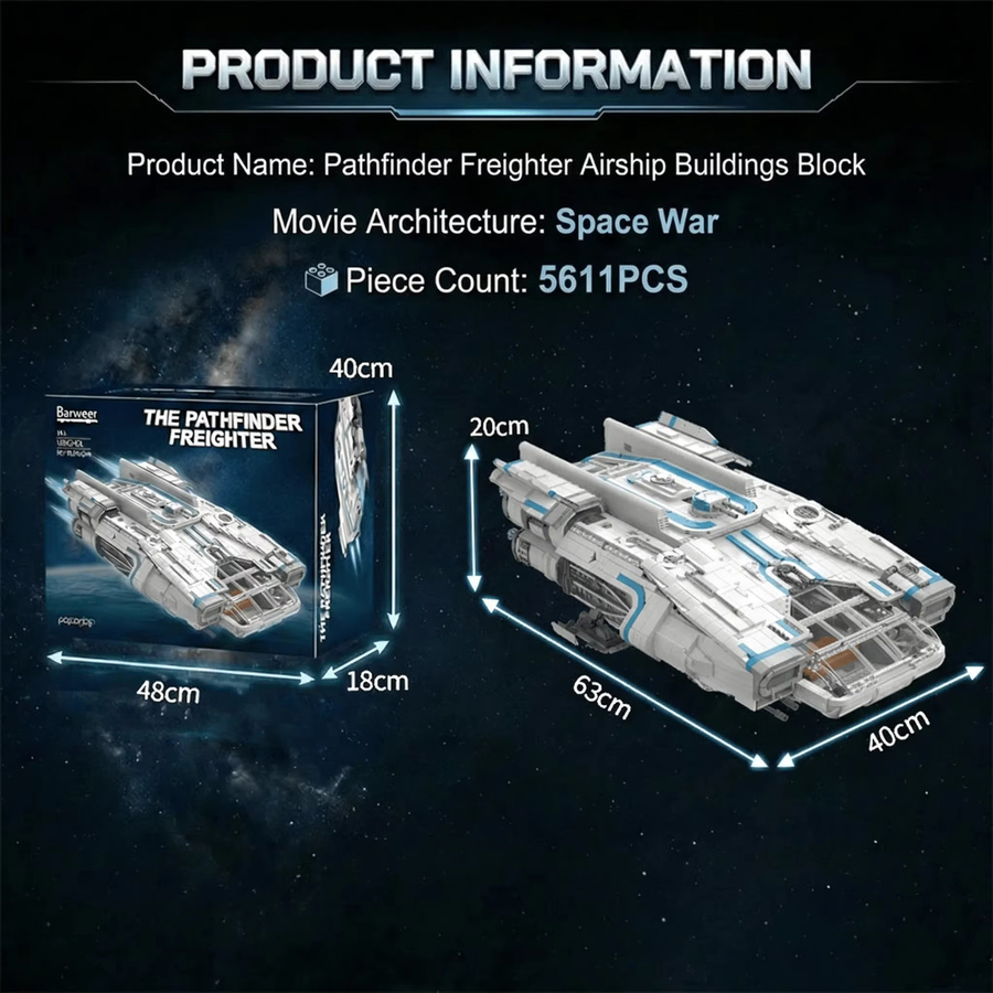 barweer Weltraum-Krieg Pathfinder Frachter Luftschiff, Baukasten, 5611 Teile, ab 14 Jahren - Bild 6