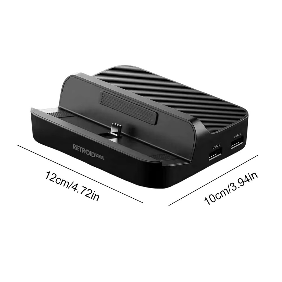 JOCESTYLE 7-in-1 Ladestation für Retroid Pocket 5 Dockingstation mit HDMI und PD-Aufladung, Schwarz - Bild 3
