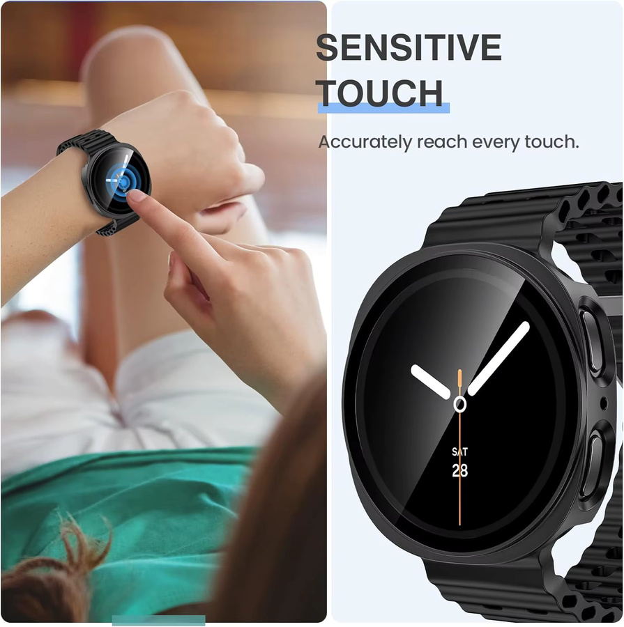 Samsung Uhrenzubehör TPU-Hülle, Schwarz, Samsung Galaxy Watch 8 40 mm 44 mm - Bild 6