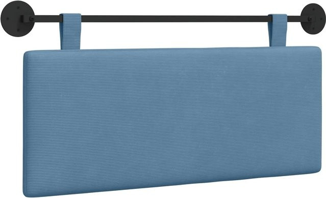 vidaXL Hängendes Kopfteil aus Cordstoff in Blau, B: 110,0 cm, H: 55,0 cm, T: 5,0 cm - Bild 1