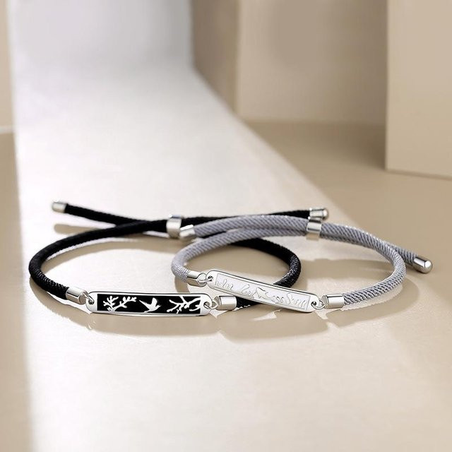Armband Vogel und Fisch Paar, Sterling Silber, Damen - Bild 1