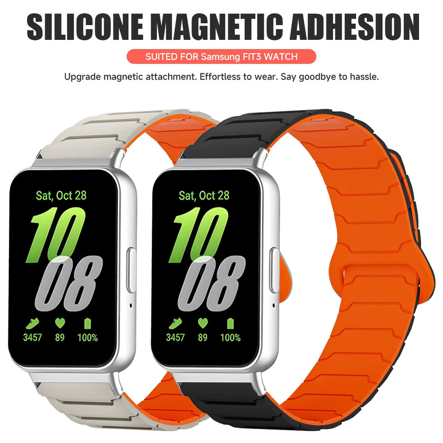 FancyWrist Uhrenarmband Silikon, Schwarz, Samsung Galaxy Fit 3 - Bild 2