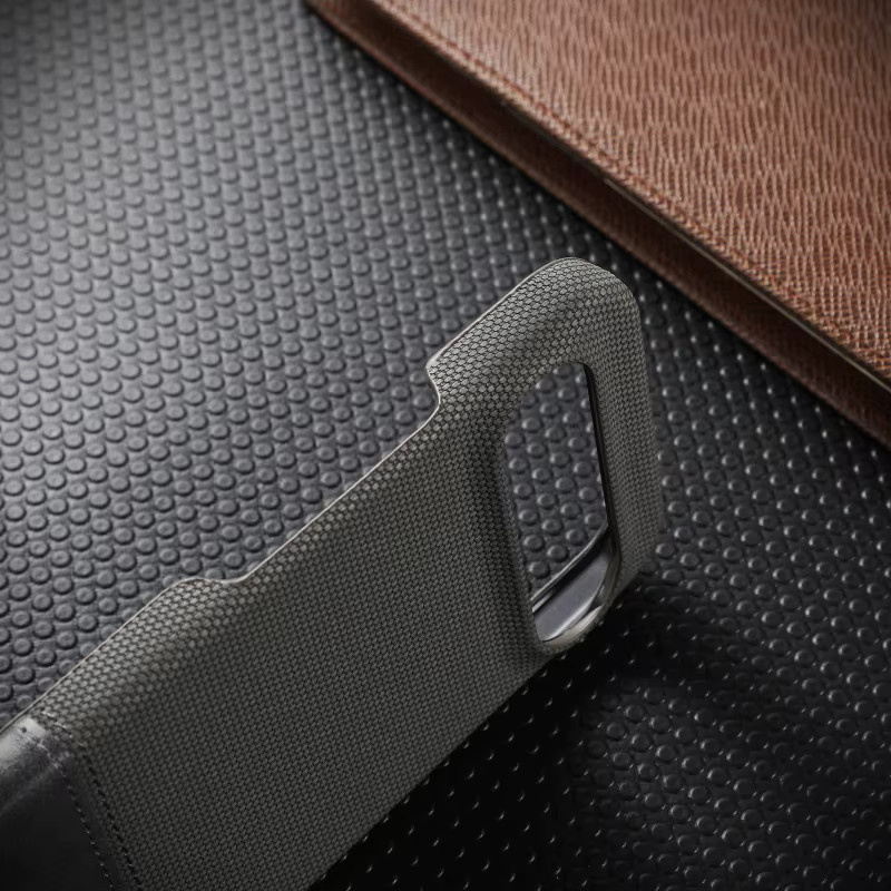 Retro Splice Armor Leder Schutzhülle für Google Pixel 10 9 8 Pro XL 8A, stoßfeste rahmenlose Hülle mit mattem Stoff-Design in Blau - Bild 1