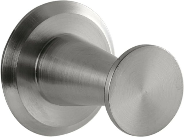 Simausrom Mantelhaken Medellot Platte, Farbe Silber, Material Aluminium vernickelt glänzend, Durchmesser: 3,0 cm, Tiefe: 3,3 cm - Bild 1