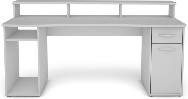 BYLIVING Schreibtisch Fantastic Modern in Weiß für Büro und Gaming-Ecke, B/T/H: 180 x 65 x 93 cm - Bild 1