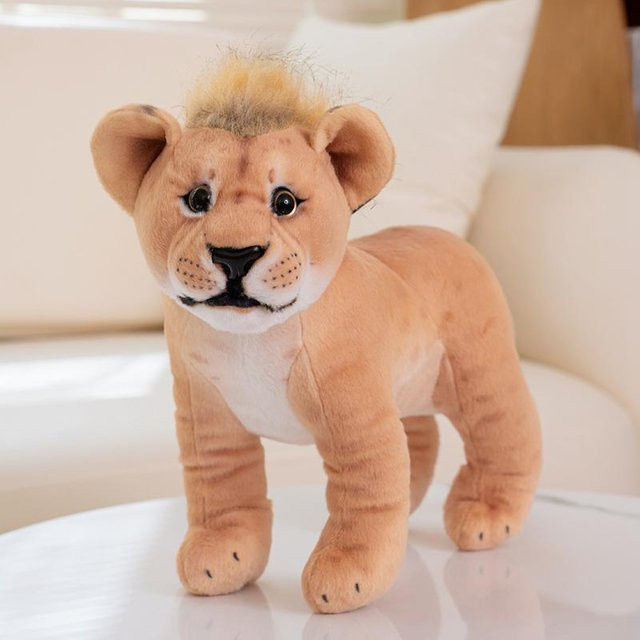 Kidsly Löwe Tiger Leopard Plüsch Spielzeug, Tiere, 30 cm, ab 14 Jahren - Bild 1