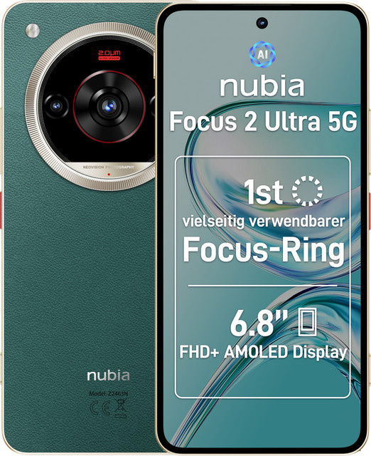 Nubia Focus 2 Ultra 5G Smartphone Forest Green mit 512 GB Speicher, 6,72 Zoll Display, Android, NFC, Bluetooth und Wi-Fi - Bild 1