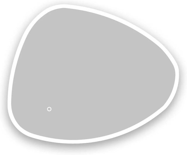 Aica Sanitär Badspiegel mit LED Beleuchtung, Dimmbar, Drei Lichtfarben, Memory Touch Wandschalter, Grau, B: 80 cm, H: 65 cm - Bild 1