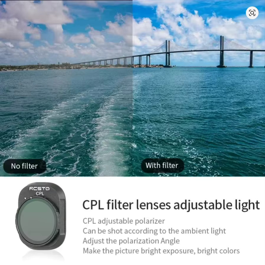 ND-Filter Set für DJI Mini 4 Pro mit UV, CPL, ND8, ND16, ND32 und ND64 Filtern für deine Drohnenkamera - Bild 2