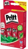 Pritt Klebestift Multipack 6 x 22 g, farblos und auswaschbar für Papier, Pappe und Fotos - Bild 1