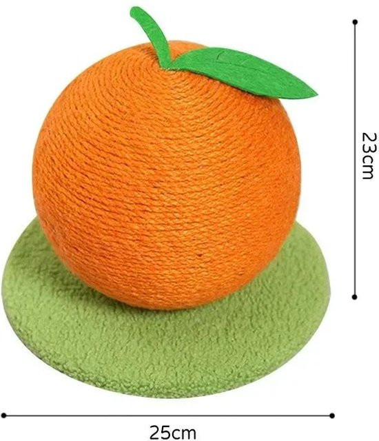 Yiran Furniture Katzenklettergerüst Ananas und Orange mit Sisal Krallenschärfspielzeug und Greifball für deine Katze - Bild 1