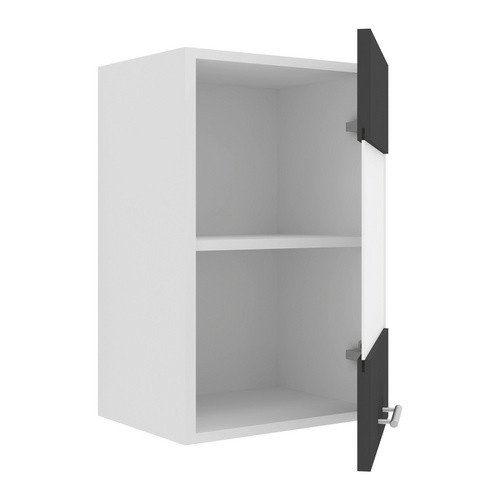 VCM Hängeschrank Esilo in Grau mit Glastüren, B/H/T: 40 x 60 x 31 cm - Bild 2