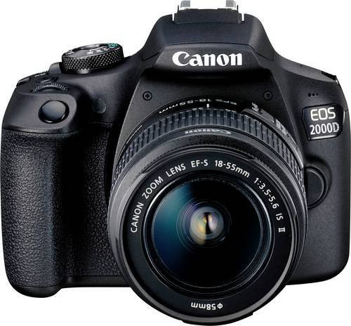 Canon EOS 2000D DSLR-Kamera mit EF-S 18-55mm Objektiv, 24,1 Megapixel, APS-C Sensor, Schwarz, Wi-Fi und NFC - Bild 1