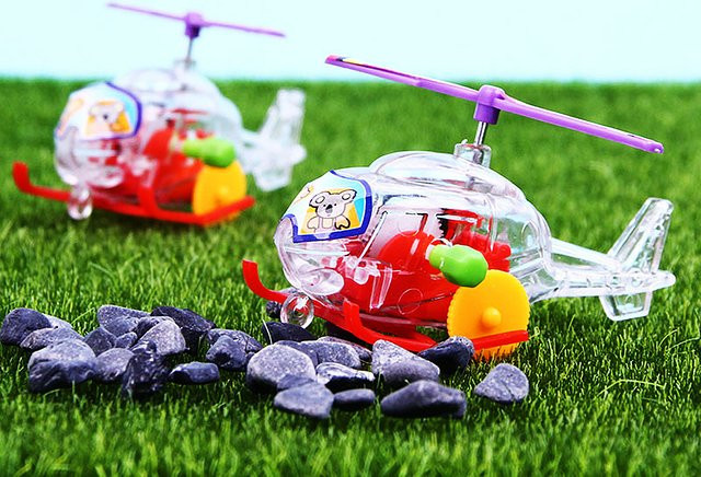 6er-Set Mini klar aufwickeln Windup Hubschrauber Spielzeug - Bild 1
