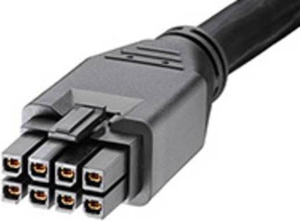 Molex Stiftgehäuse-Kabel mit 8 Polen in Schwarz, Grau und Gold, Artikelnummer 2451360810 - Bild 1
