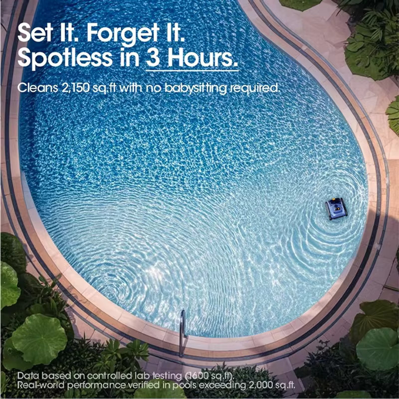 Seauto SAT20pro Roboter-Poolreiniger in Blau mit 45.000 Pa Saugkraft und Wandkletterfunktion für Aufstellpools - Bild 3