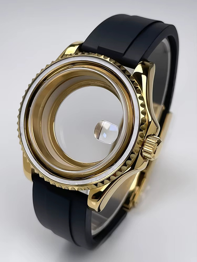 YM Design Armbanduhr Gold, Kautschukarmband, 40 mm, Unisex - Bild 4