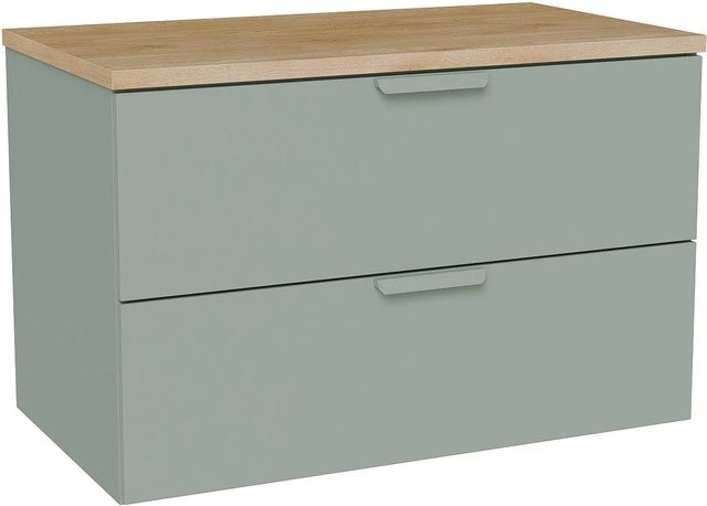 Waschbeckenunterschrank Avoreli in Grün, Breite: 80 cm, Tiefe: 46 cm, Höhe: 50 cm - Bild 1