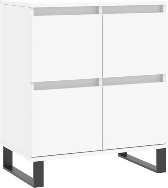 vidaXL Sideboard Weiß aus Holzwerkstoff und Eisen, B/T/H: 60 x 35 x 70 cm - Bild 1
