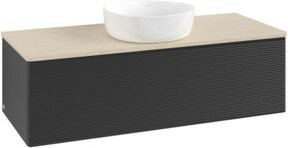 V&B Waschtischunterschrank Antao mit Frontstruktur in Blau, B/T/H: 120 x 50 x 50 cm - Bild 1