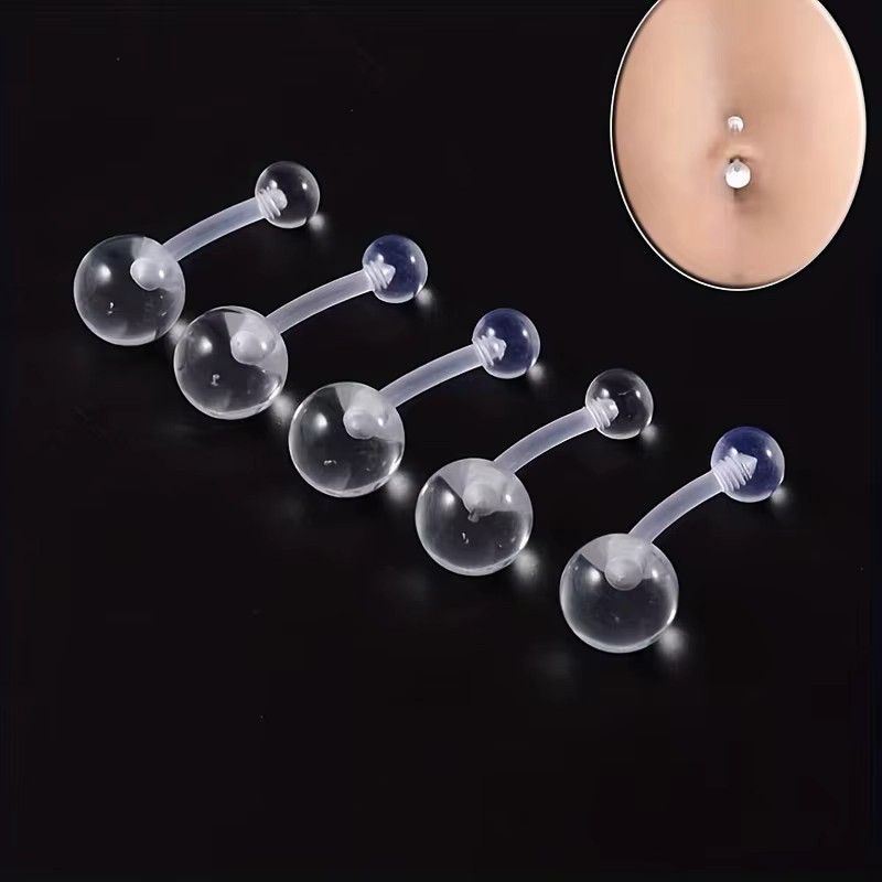 Piercing-Set Kunststoff, transparent, Unisex - Bild 4
