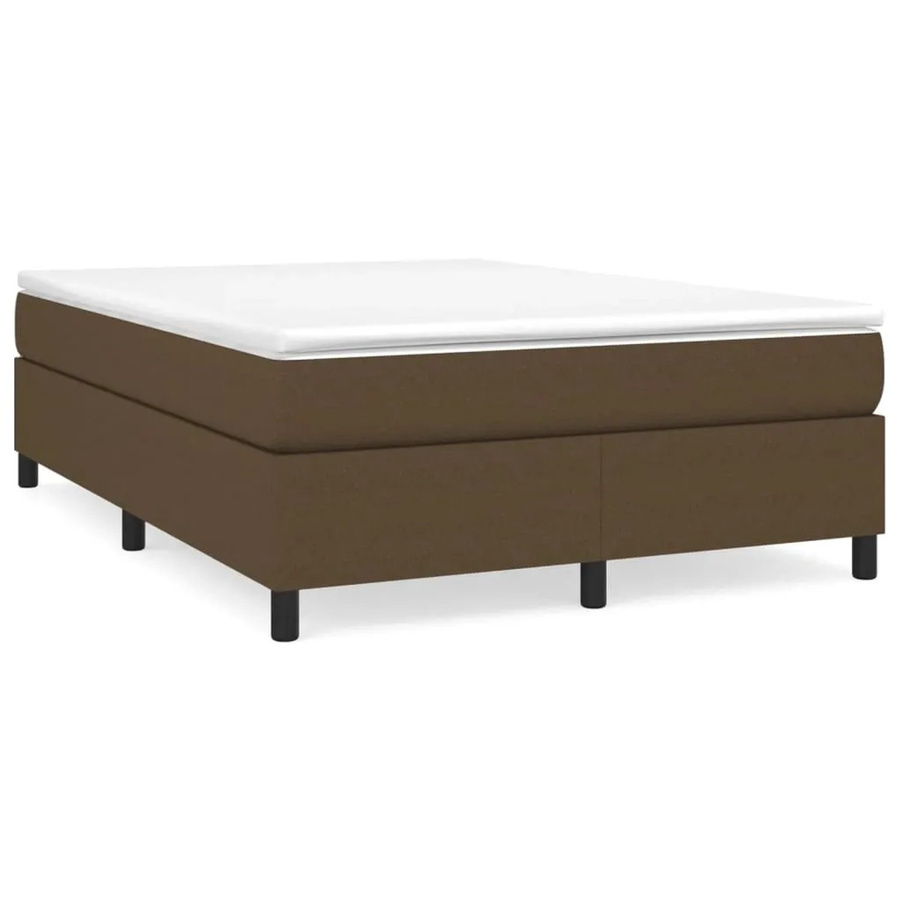 vidaXL Boxspringbett in Dunkelbraun mit Stoffbezug, B/T/H: 140 x 190 x 35 cm - Bild 2