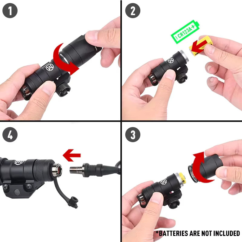 Surefire Taktische Taschenlampe SF M300 M600 mit AXON Schalter für 20mm Picatinny Schiene - Bild 2