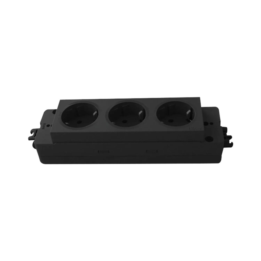 EVOline Express Steckdosenleiste 3-fach Schuko 16 A 3.680 W in Schwarz - Bild 2
