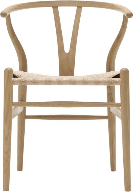 Carl Hansen & Søn CH24 Y Wishbone Stuhl aus Eiche mit Papierkordel in Braun/Beige - Bild 1