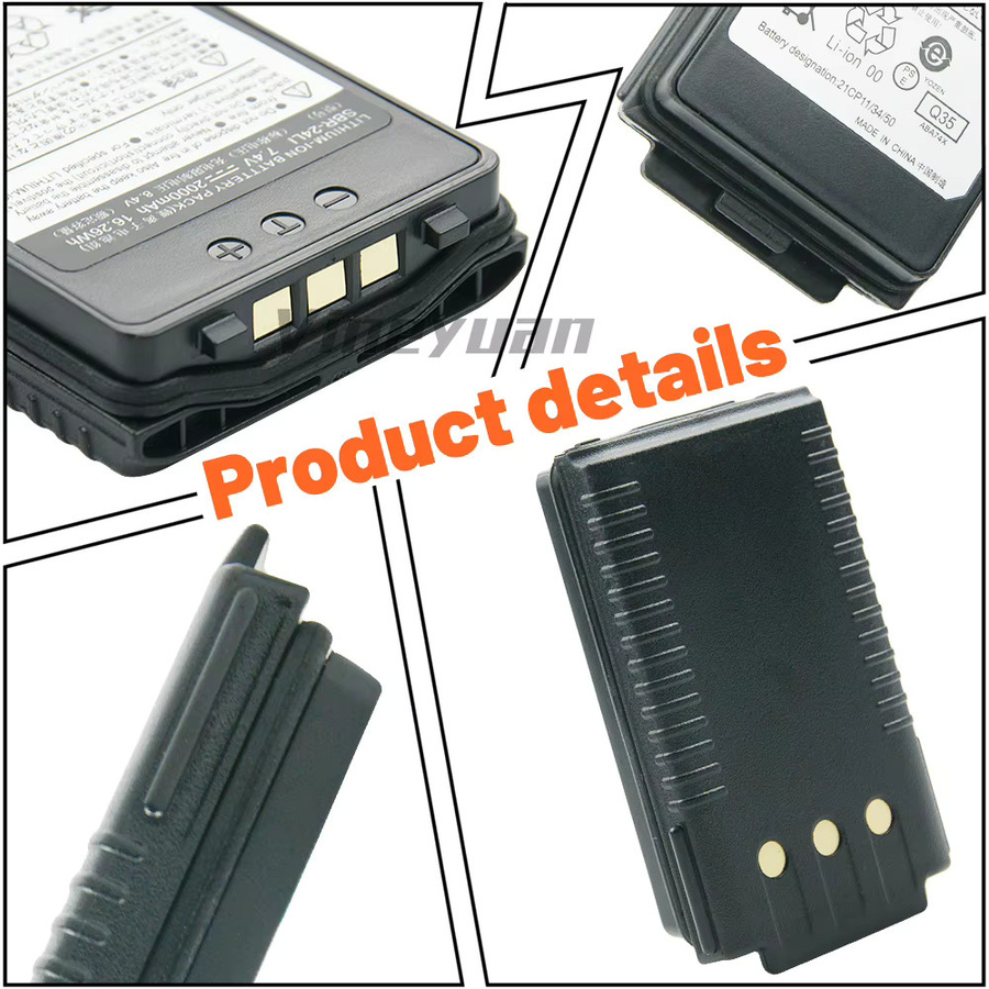 Yaesu SBR-24Li Ersatz-Li-Ionen-Akku mit 2000 mAh in Schwarz für FT-70D, FT70D, FT70DR, FT-70DR und FT-70DS Funkgeräte - Bild 3