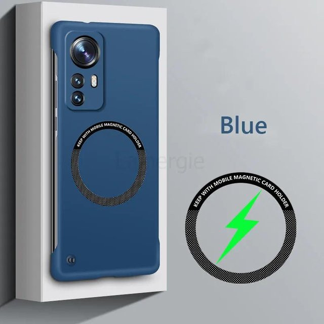 Rahmenlose magnetische Slim Case für Xiaomi 12 Pro 13 Ultra 12X 12S Pro 5G mit MagSafe Wireless Charging Unterstützung in Schwarz, Blau, Gelb, Orange und Beige - Bild 1