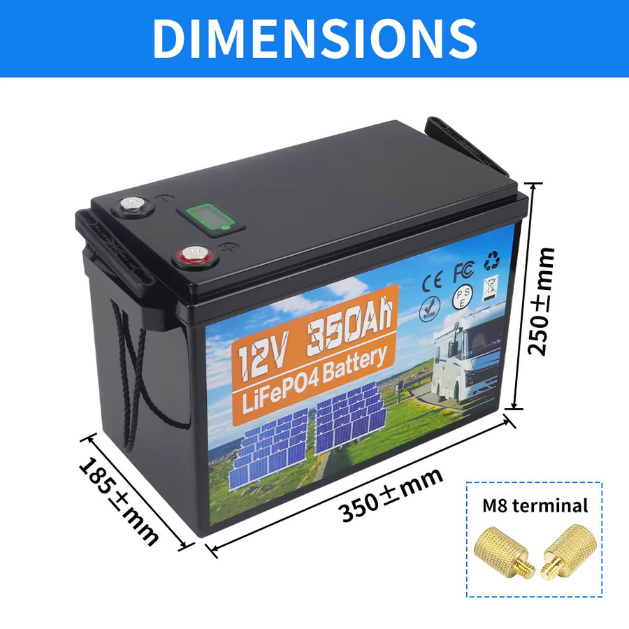 Likctt LiFePO4 Batterie 12V 350Ah Lithium-Eisenphosphat-Akku mit 4S 100A BMS für Wohnmobil und Heimenergiespeicher - Bild 2