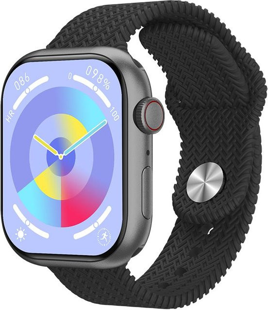 HK10 PRO-A Amoled Smartwatch mit NFC und TWS Bluetooth Musikfunktion, Grau - Bild 1