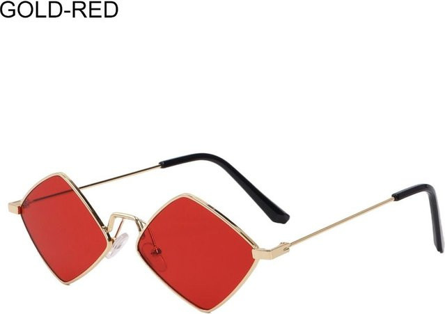 Sonnenbrille, randlos, rechteckig, Metall, red, Unisex, polarisiert - Bild 1