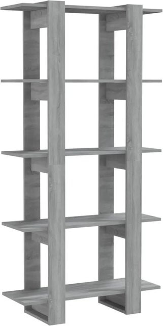 vidaXL Bücherregal und Raumteiler in Grau Sonoma, modernes Design aus Holzwerkstoff, B/T/H: 80 x 30 x 160 cm - Bild 1
