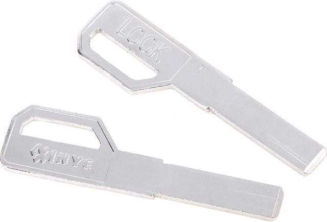 2er-Set Schlüsselrohlinge JETTING Super D für Fingerabdruck- und Passwortschlösser, Farbe: Silber - Bild 1