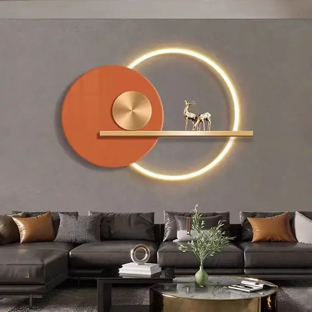 JIANKEXING LED Wandleuchte in Gold/Messing mit warmweißem Licht für Wohnzimmer, Schlafzimmer und Arbeitszimmer - Bild 1