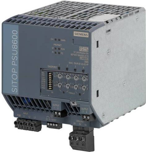 Siemens Hutschienen-Netzteil 6EP34378MB002CY0 in Grau mit Ethernet/LAN - Bild 1