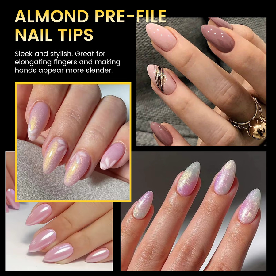 BORN PRETTY Nagelspitzen Mandel, Klar, 288 Stück - Bild 5
