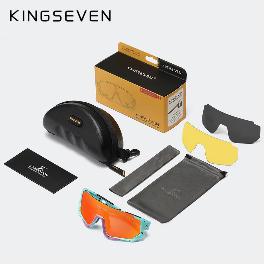 KINGSEVEN Sportsonnenbrille, Photochrome, Unisex, Kunststoff - Bild 2