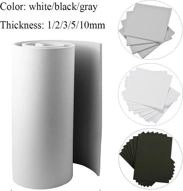 Schallabsorbierende EVA-Schaumstoffplatten für Handwerk und Cosplay, Schwarz, B/H: 200 x 200 mm, Dicke: 3 mm - Bild 1