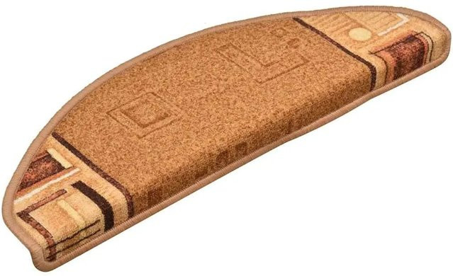 vidaXL Stufenmatten selbstklebend aus Polyamid in Beige, 10 Stück, B/H/T: 65 x 4 x 21 cm - Bild 1