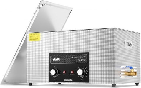 VEVOR Ultraschallreiniger 22 L mit Heiztimer und Korb, professionelle digitale Schallkavitationsmaschine 480 W aus Edelstahl, Silber - Bild 1