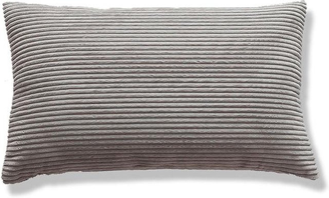 Dekorativer Flanell-Fleece Kissenbezug von Yiran Furniture in Cord-Optik, Rechteckig, B/H: 50 x 30 cm - Bild 1