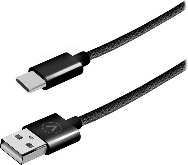 Vivanco USB-A auf USB-C Kabel in Schwarz, Länge: 0,75 m - Bild 1