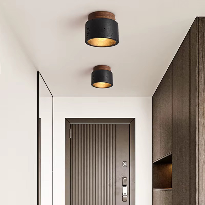 Ceropegia Deckenleuchte in Schwarz im minimalistischen Wabi-Sabi Design aus Metall für Flur und Balkon - Bild 2