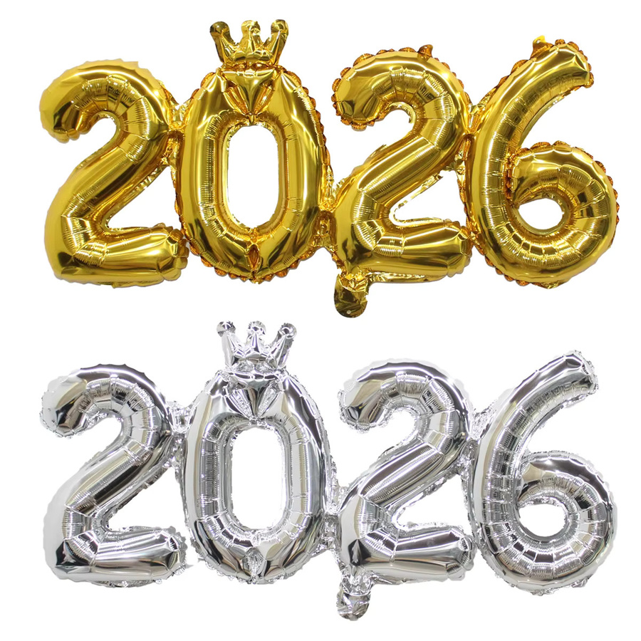 EACH PARTY Verbindungskrone für Folienballons in Gold oder Silber zur Dekoration für Silvester und Weihnachten - Bild 2