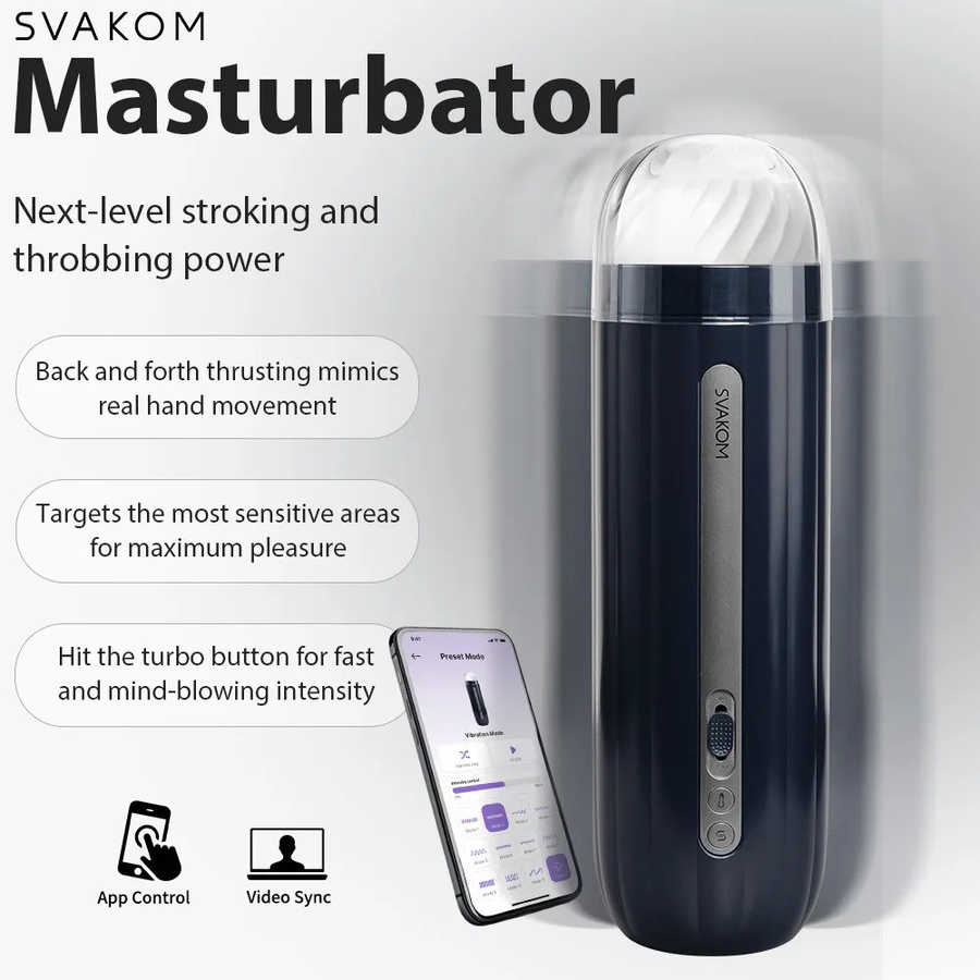 Svakom Masturbator Hannes Neo in Blau mit Pulsationsfunktion und Erwärmung - Bild 5